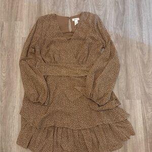 Japna Tan Animal Print Dress